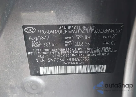 2018 Hyundai Elantra Value Edition из США, поврежденный, VIN 5NPD84LF8JH268753